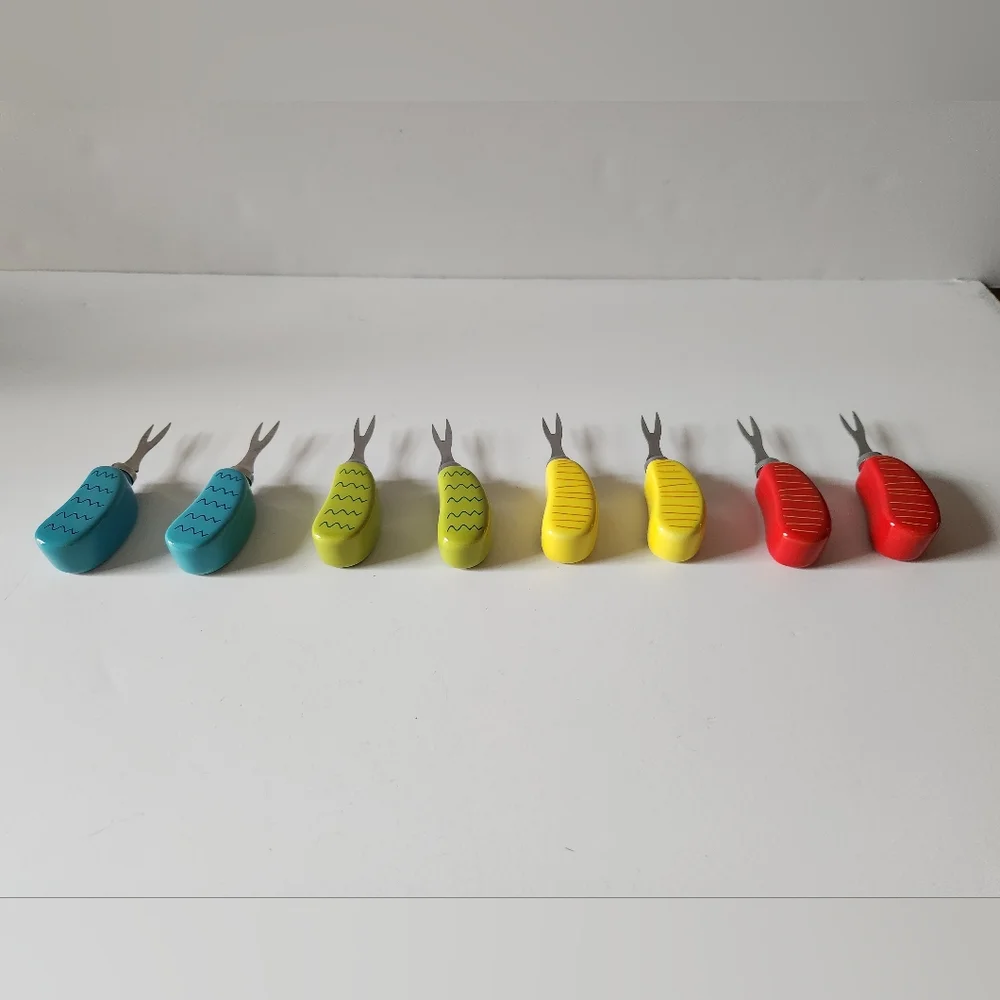 Corn Cob Prongs 4 Pairs (8) Total Colorful